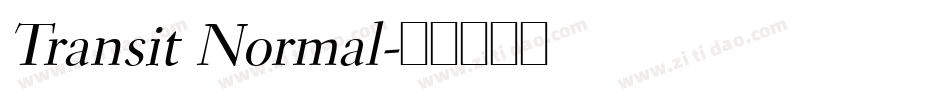 Transit Normal字体转换
